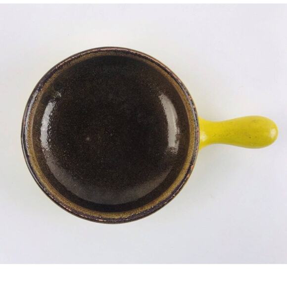 Made in Italy Camia Stoneware Terra Cotta Small Pot Pan Mustard Yellow 5.5” 24 - Picture 2 of 9